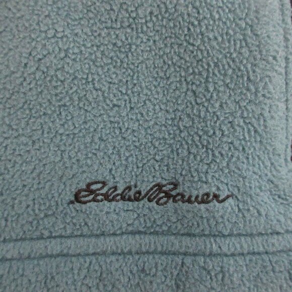 Eddie Bauer Polartec Fleece Vest Womens Sz Medium Full Zip Teal Blue Zip Pockets - Picture 4 of 6